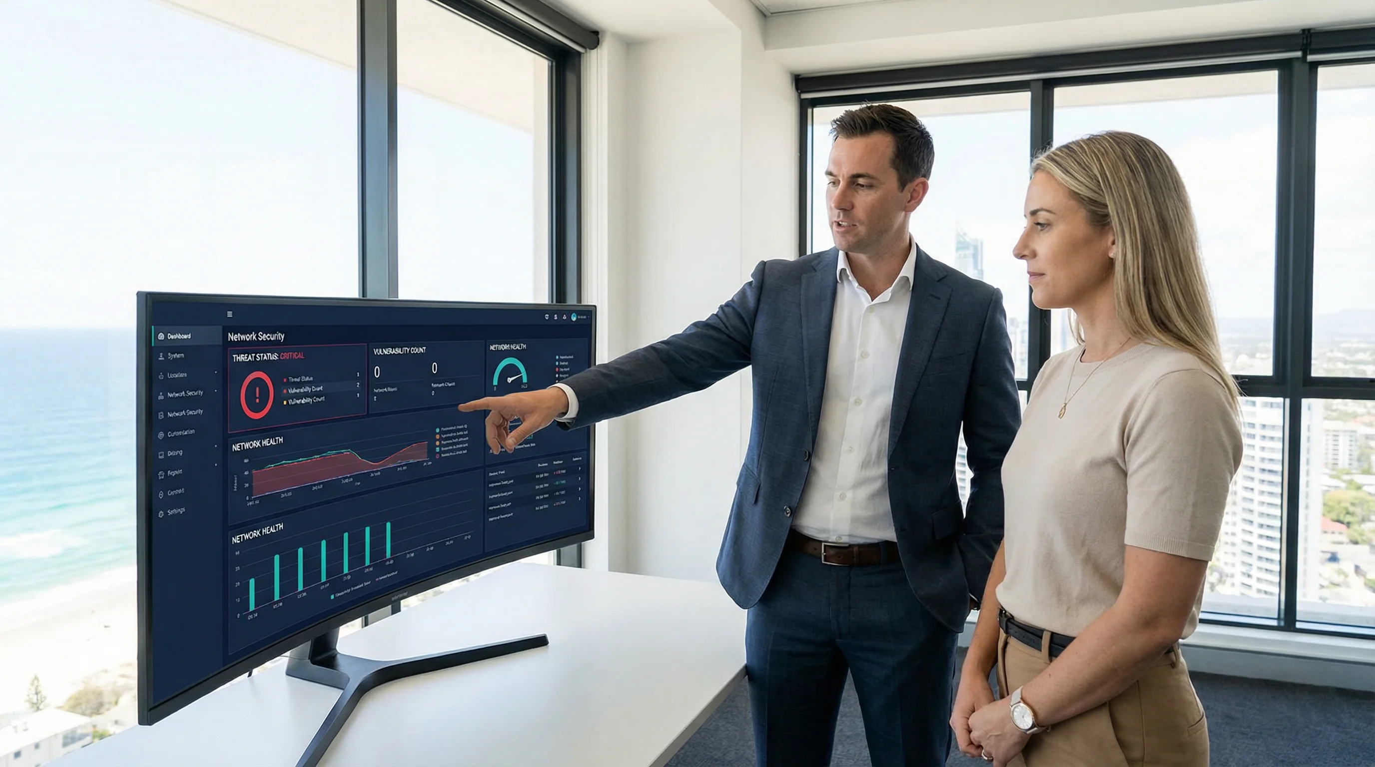 An Essential Eight maturity assessment being carried out for a Gold Coast business