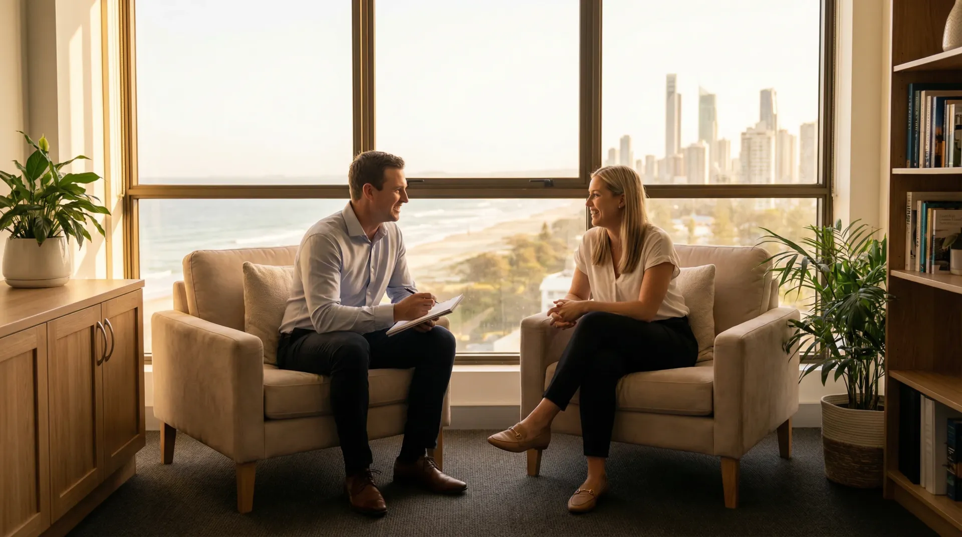 An IT needs assessment being carried out for a Gold Coast business by bcom ICT