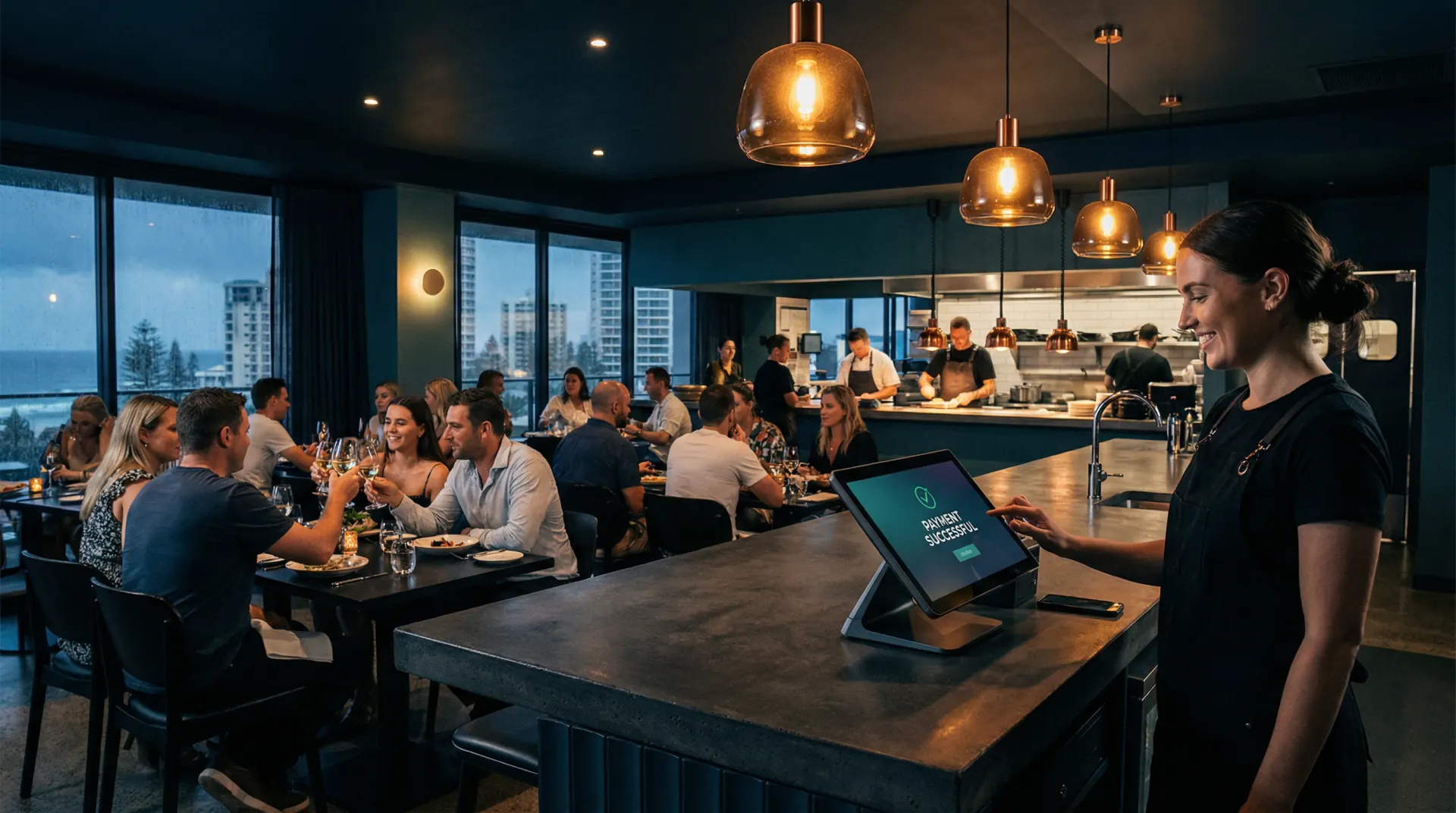 Point of sale and ordering systems supported by bcom ICT for a Gold Coast restaurant